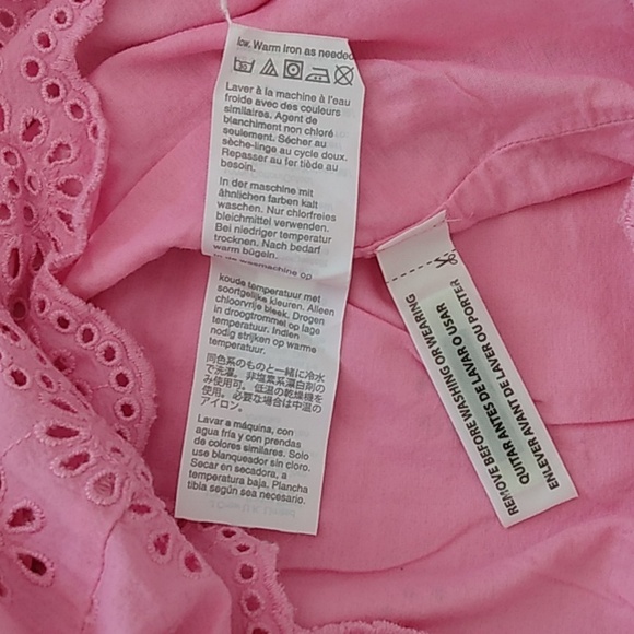 🌻J Crew washed pink eyelet dress Sz 2 - Picture 16 of 16